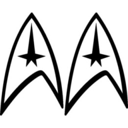 Star Trek Starfleet Delta Stickers – Command Badge (2-Pack)