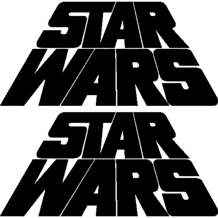 Star Wars Logo Stickers – Darth Vader Jedi Decals (2-Pack)