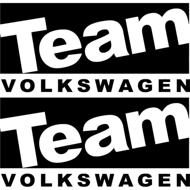2x Team Volkswagen Sticker Decal Decal Stickers - DecalsHouse