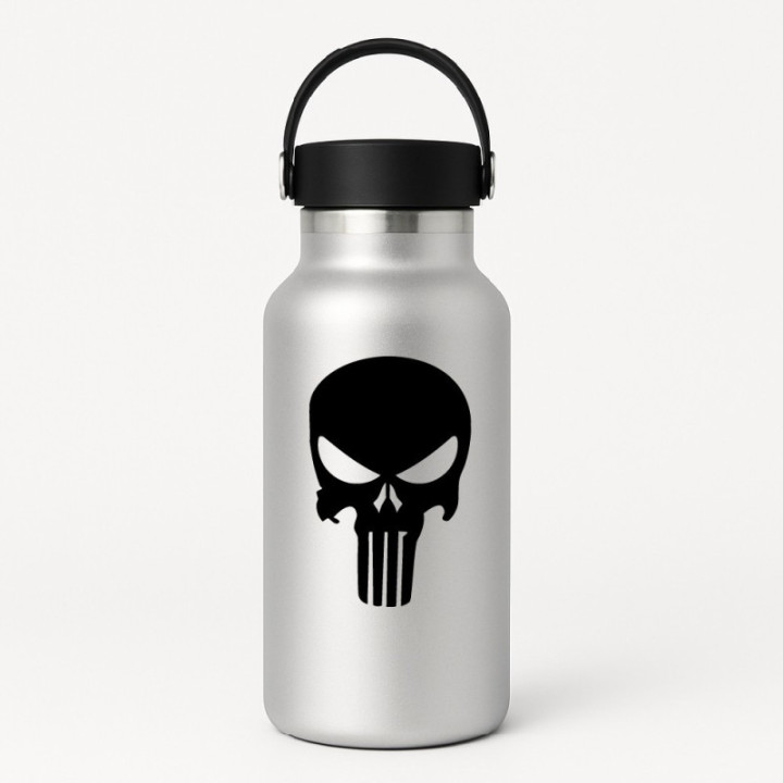 2x The Punisher Logo V1 Racing Sticker Decal Decal Stickers - DecalsHouse