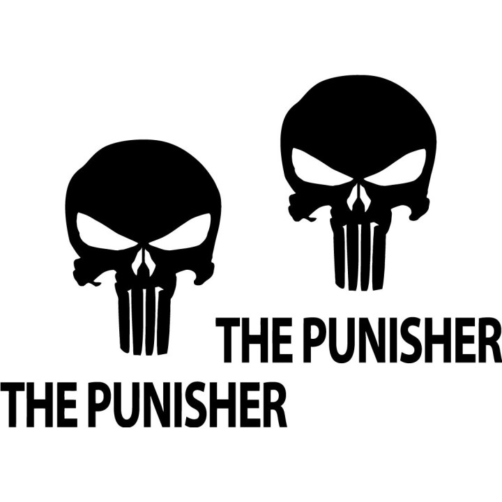 2x The Punisher Sticker Decal Decal Stickers - DecalsHouse