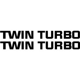 2x Twin Turbo Logo Sticker Decal Decal Stickers - DecalsHouse