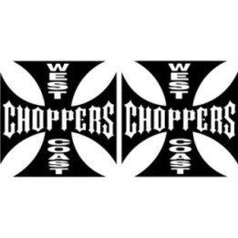 2x West Coast Choppers Logo V1 Racing Sticker Decal Decal Stickers - DecalsHouse