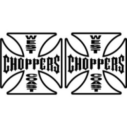 2x West Coast Choppers Logo V2 Racing Sticker Decal Decal Stickers - DecalsHouse