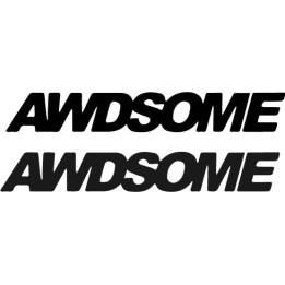 AWDSOME Stickers – Funny AWD Car Decals (2-Pack)