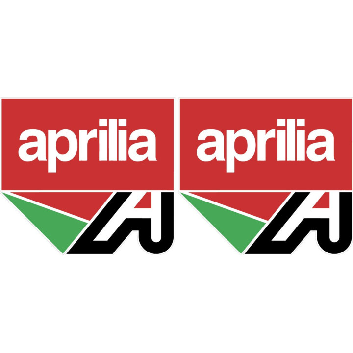 2x Aprilia Logo Badge Stickers Decals - DecalsHouse