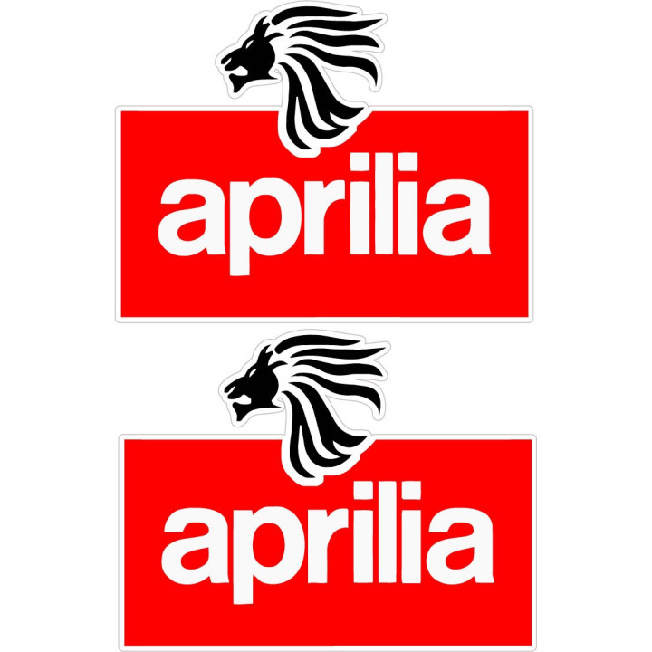 2x Aprilia Logo Style 5 Stickers Decals - DecalsHouse
