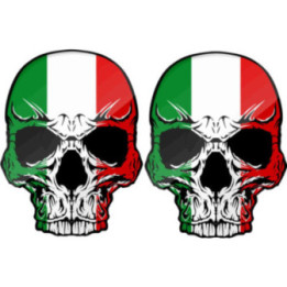 2x Aprilia Motorcycle Skull Stickers Decals - DecalsHouse