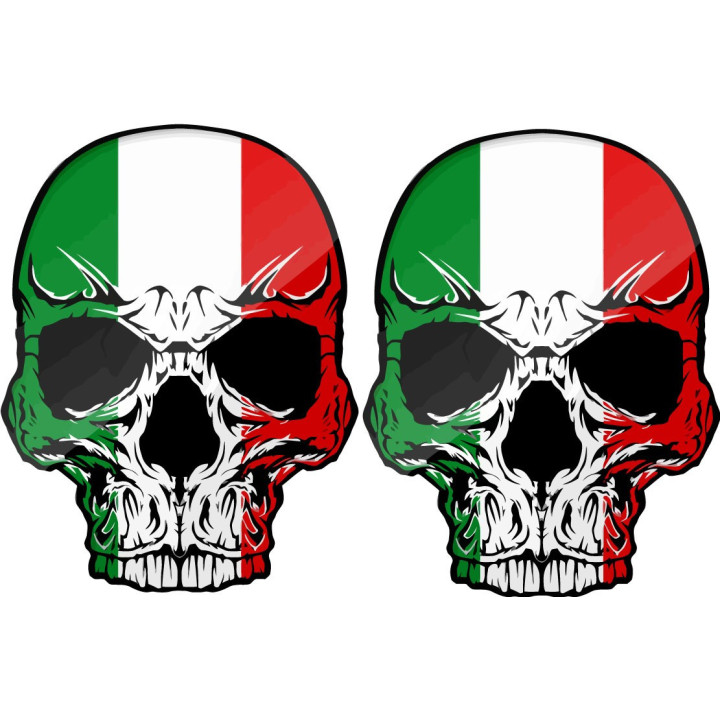 2x Aprilia Motorcycle Skull Stickers Decals - DecalsHouse