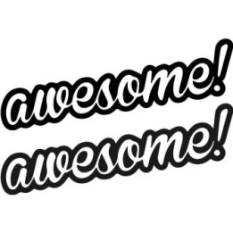 Awesome Stickers – Slogan Decals for Cars & Laptops (2-Pack)