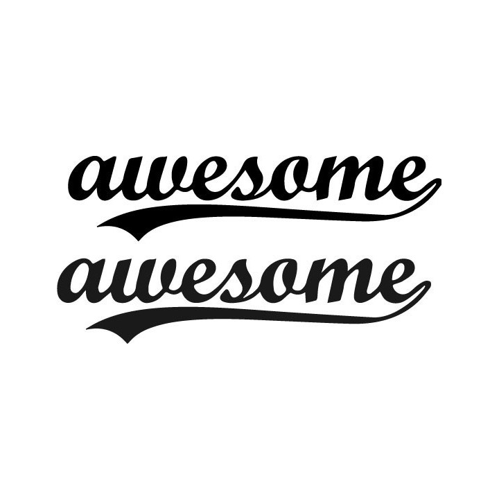 Awesome Stickers – Motivational Quote Decals (2-Pack)