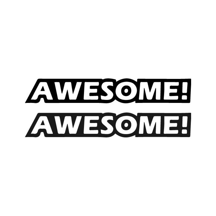 Awesome! Slogan Stickers – Bold Quote Decals (2-Pack)