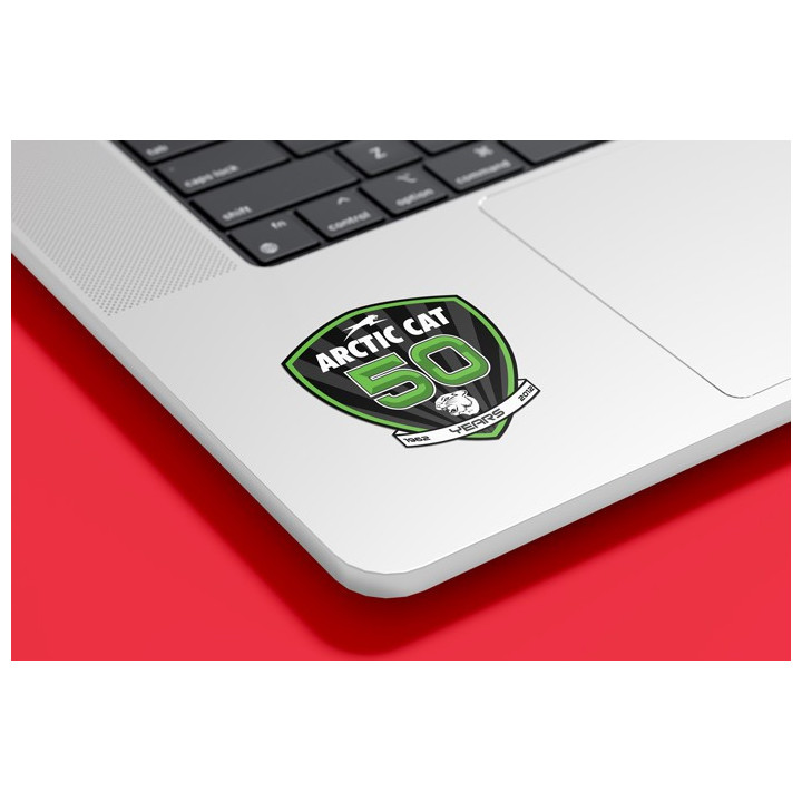 Arctic Cat 50 Years Badge Stickers Decals x2 - DecalsHouse