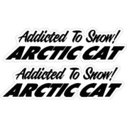 Arctic Cat Addicted To Snow Stickers Decals x2 - DecalsHouse
