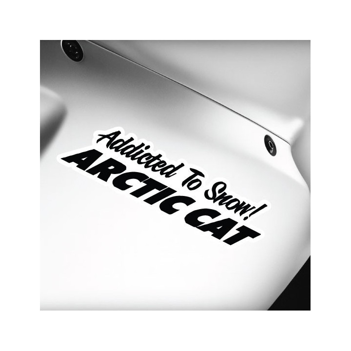 Arctic Cat Addicted To Snow Stickers Decals x2 - DecalsHouse