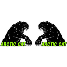 Arctic Cat Bad Black Kitty Stickers Decals x2 - DecalsHouse