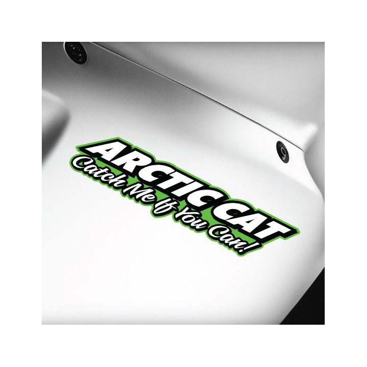 Arctic Cat Catch Me If You Can Stickers Decals x2 - DecalsHouse