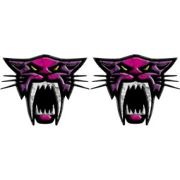 Arctic Cat Head Logo Pink Pattern Stickers Decals x2 - DecalsHouse