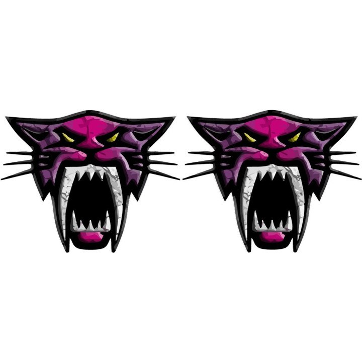 Arctic Cat Head Logo Pink Pattern Stickers Decals x2 - DecalsHouse