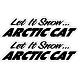 Arctic Cat Let It Snow Stickers Decals x2 - DecalsHouse