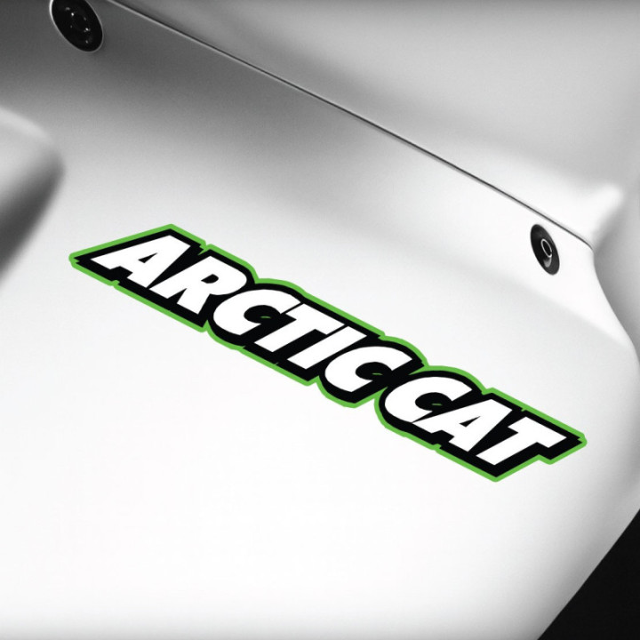 Arctic Cat Lettering Green Stickers Decals x2 - DecalsHouse