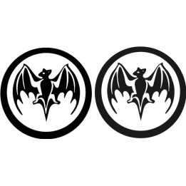 Bacardi Bat Logo Stickers – Rum Bar Decals (2-Pack)