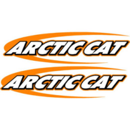 Arctic Cat Orange Logo Stickers Decals x2 - DecalsHouse