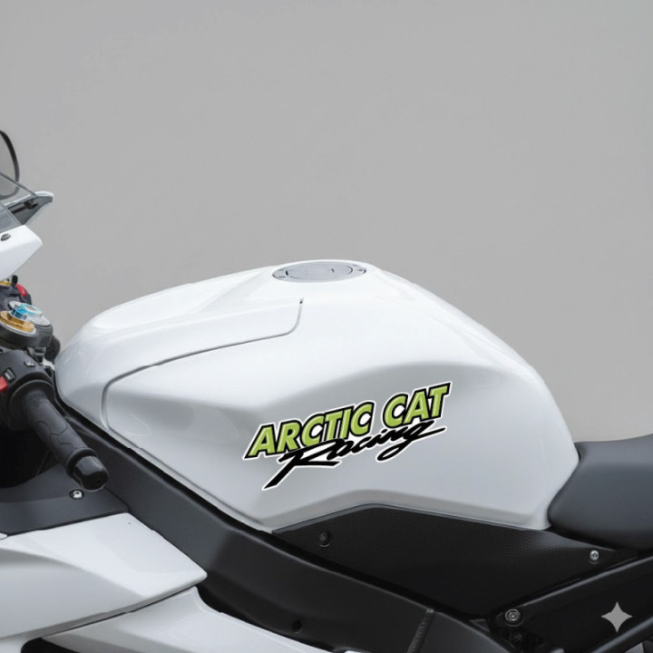 Arctic Cat Racing Lettering Stickers – Snowmobile ATV Decals (2-Pack)
