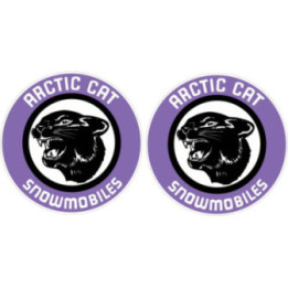 Arctic Cat Round Logo Snowmobiles Stickers Decals x2 - DecalsHouse