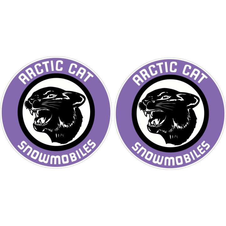 Arctic Cat Round Logo Snowmobiles Stickers Decals x2 - DecalsHouse