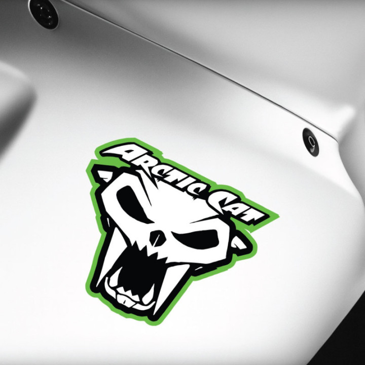 Arctic Cat Skull Style 2 Stickers Decals x2 - DecalsHouse