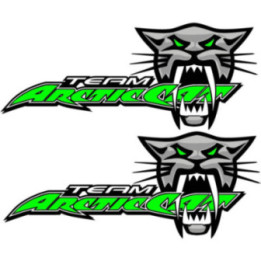 Arctic Cat Team Head Stickers – Snowmobile ATV UTV Decals (2-Pack)