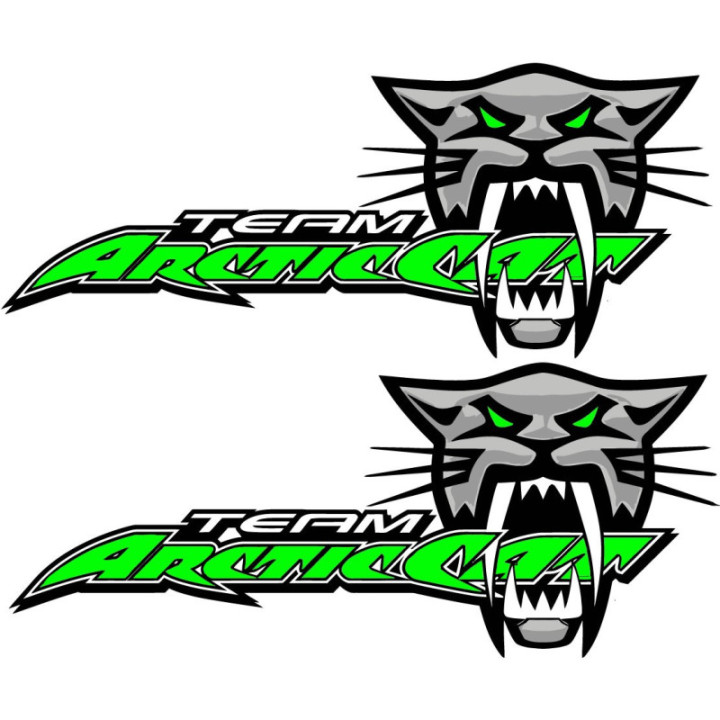Arctic Cat Team Head Stickers – Snowmobile ATV UTV Decals (2-Pack)