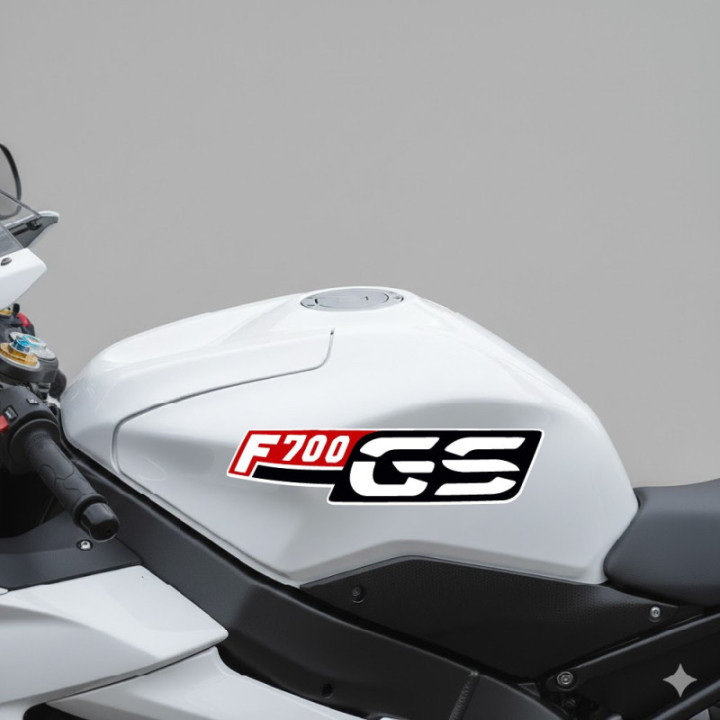 Bmw F700 Gs Red And Black Stickers Decals x2 - DecalsHouse