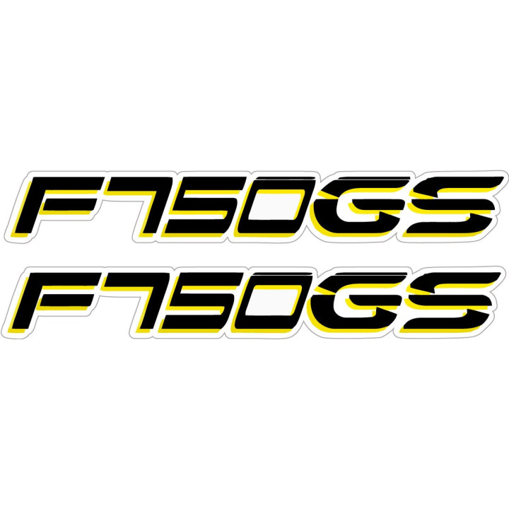 Bmw F750 Gs Black And Yellow Stickers Decals x2 - DecalsHouse