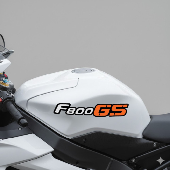 Bmw F800 Gs Orange Stickers Decals x2 - DecalsHouse