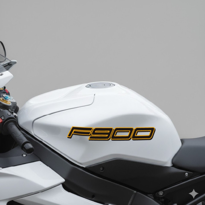 Bmw F900 Yellow Stickers Decals x2 - DecalsHouse