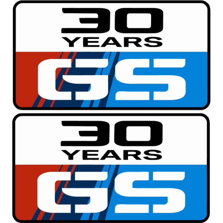 Bmw Gs 30 Years Badge Stickers Decals x2 - DecalsHouse