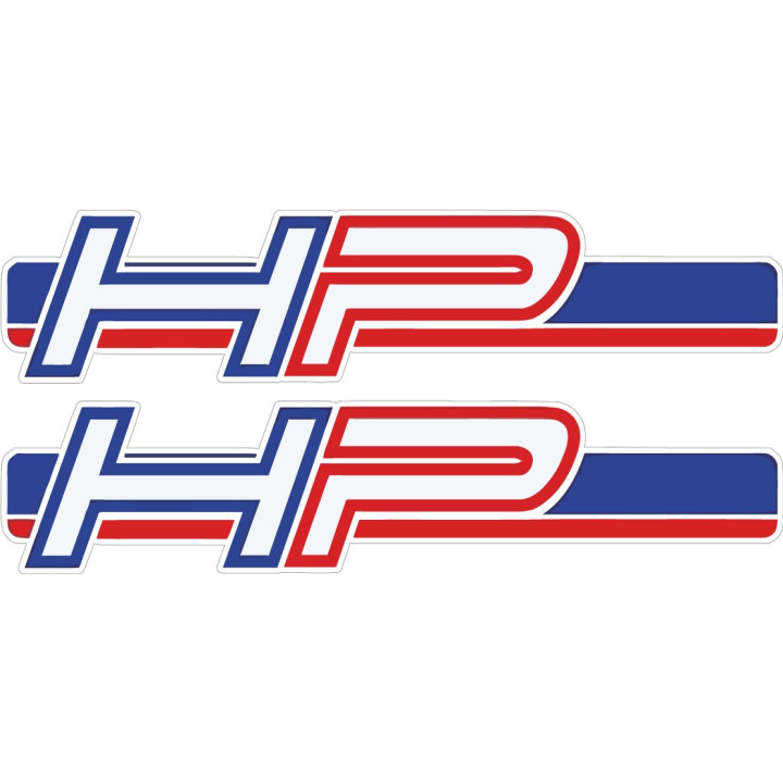 Bmw Hp Red And Blue Stickers Decals x2 - DecalsHouse
