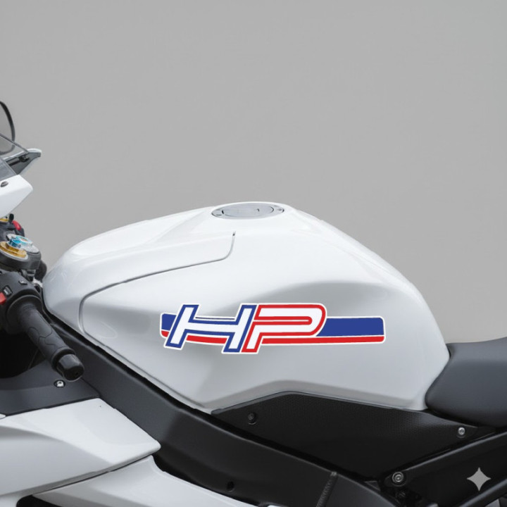 Bmw Hp Red And Blue Stickers Decals x2 - DecalsHouse