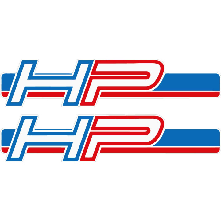 Bmw Hp Red And Blue Style 2 Stickers Decals x2 - DecalsHouse