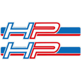 Bmw Hp Red And Blue Style 3 Stickers Decals x2 - DecalsHouse