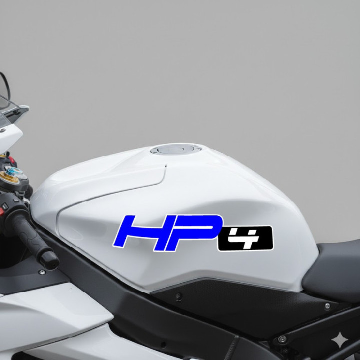 Bmw Hp4 Blue And Black Stickers Decals x2 - DecalsHouse