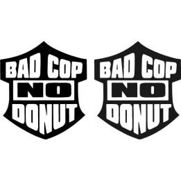 Bad Cop No Donut Stickers – Funny Humor Decals (2-Pack)