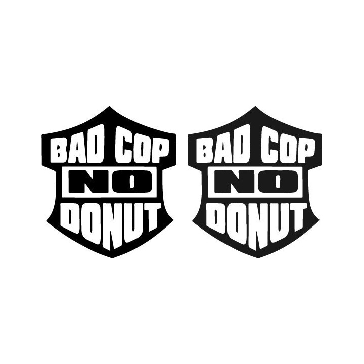 Bad Cop No Donut Stickers – Funny Humor Decals (2-Pack)