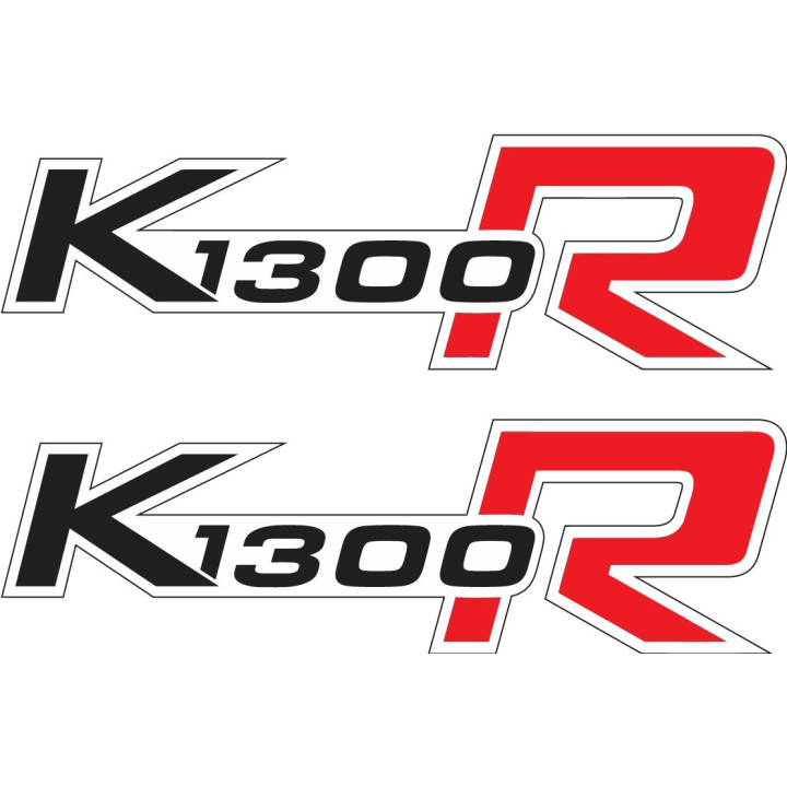 Bmw K 1300 R Red And Black [Converted] Stickers Decals x2 - DecalsHouse