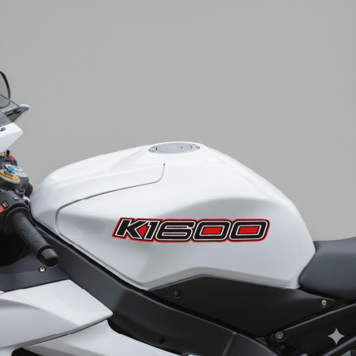 Bmw K1600 Black And Red Style 2 Stickers Decals x2 - DecalsHouse