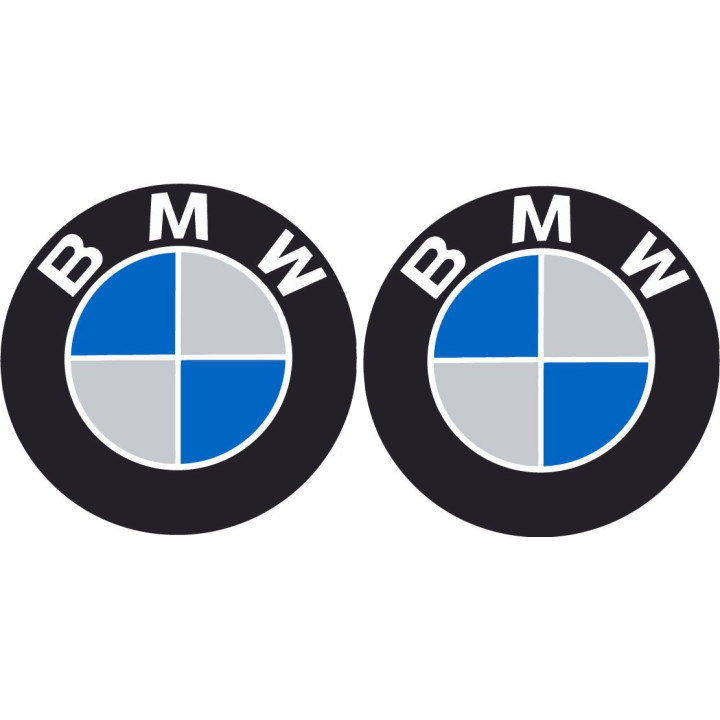 Bmw Logo Round Stickers Decals x2 - DecalsHouse