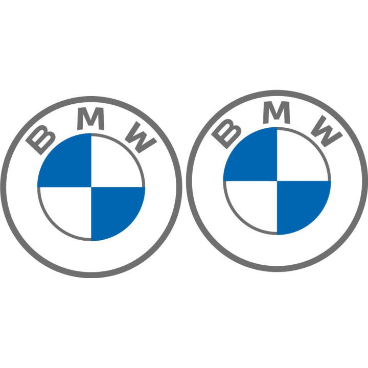 BMW Motorrad Round Logo Stickers Style 2 – R1250GS S1000RR Decals (2-Pack)