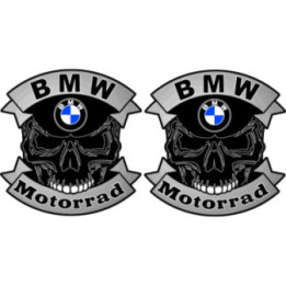 BMW Motorrad Skull Stickers – R1250GS S1000RR Dark Decals (2-Pack)
